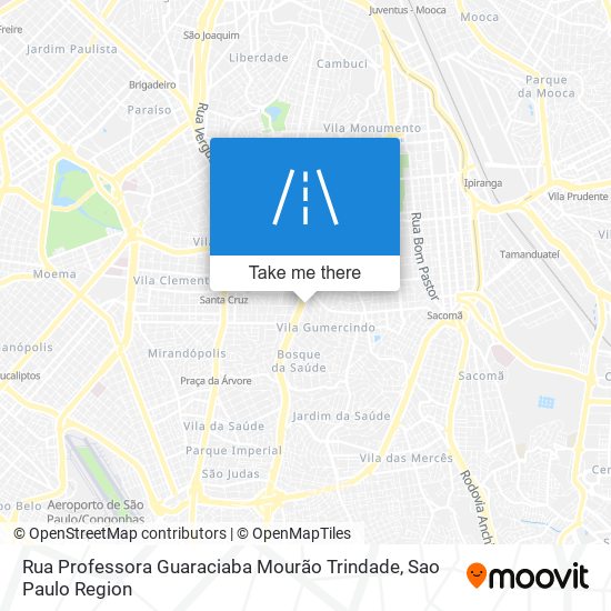 Mapa Rua Professora Guaraciaba Mourão Trindade