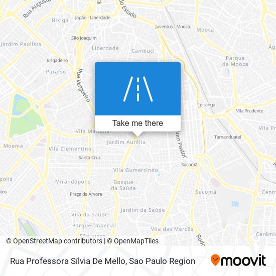 Mapa Rua Professora Sílvia De Mello