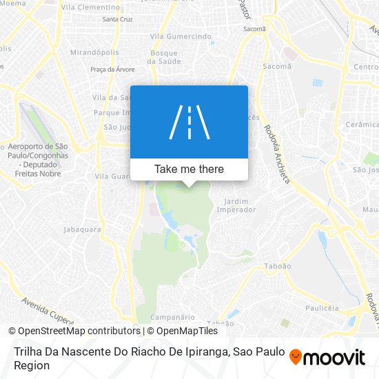 Mapa Trilha Da Nascente Do Riacho De Ipiranga