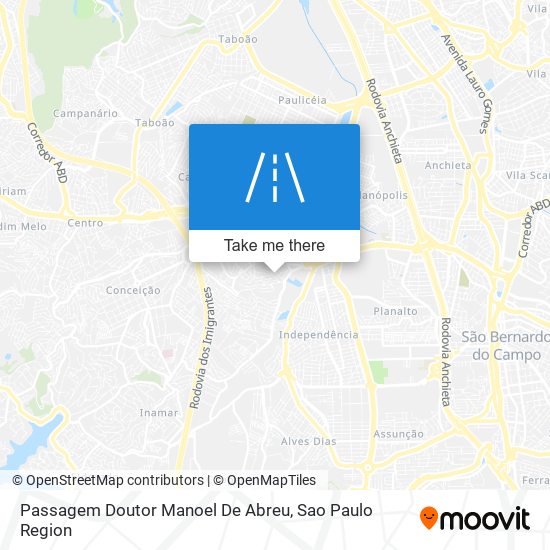 Passagem Doutor Manoel De Abreu map