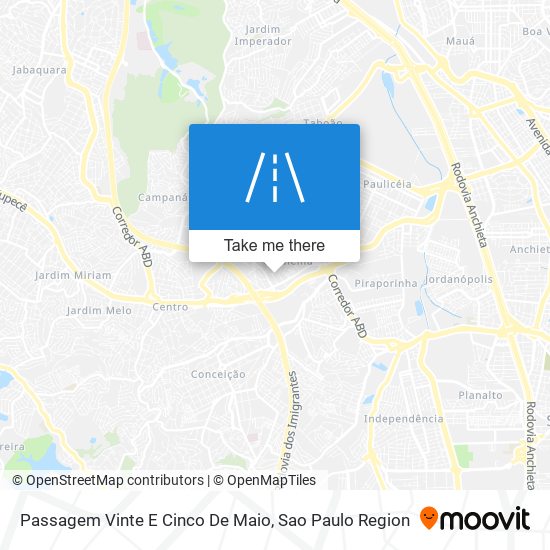 Passagem Vinte E Cinco De Maio map