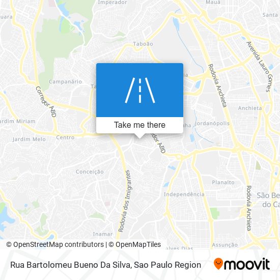 Mapa Rua Bartolomeu Bueno Da Silva