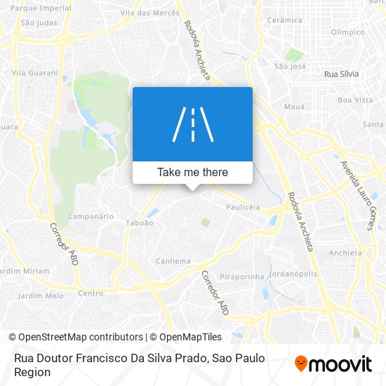 Rua Doutor Francisco Da Silva Prado map