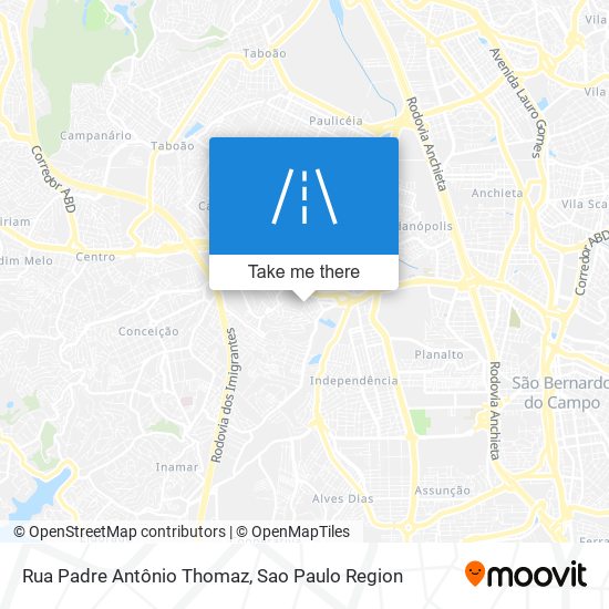 Rua Padre Antônio Thomaz map