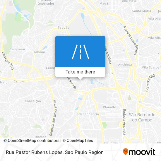 Rua Pastor Rubens Lopes map