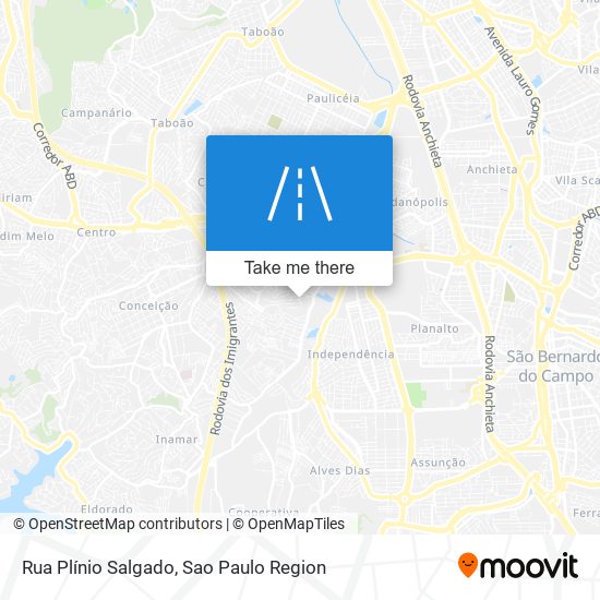 Mapa Rua Plínio Salgado