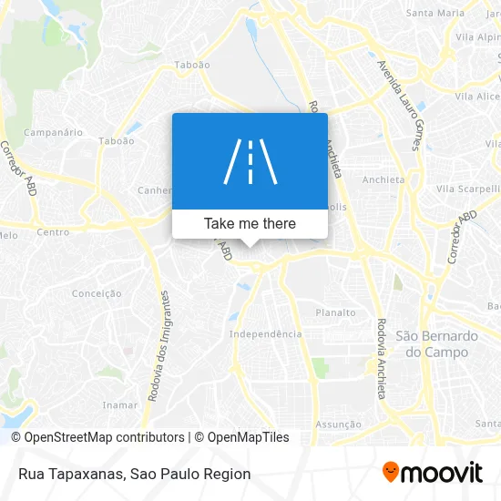 Rua Tapaxanas map