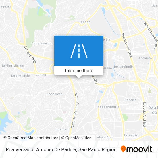 Rua Vereador Antônio De Padula map