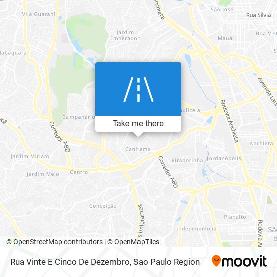 Mapa Rua Vinte E Cinco De Dezembro