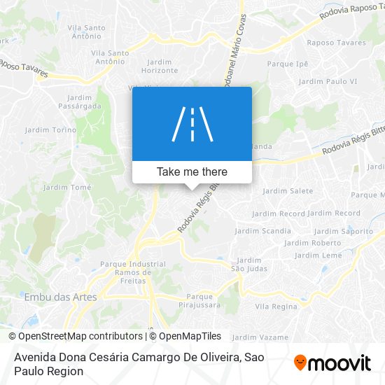 Avenida Dona Cesária Camargo De Oliveira map