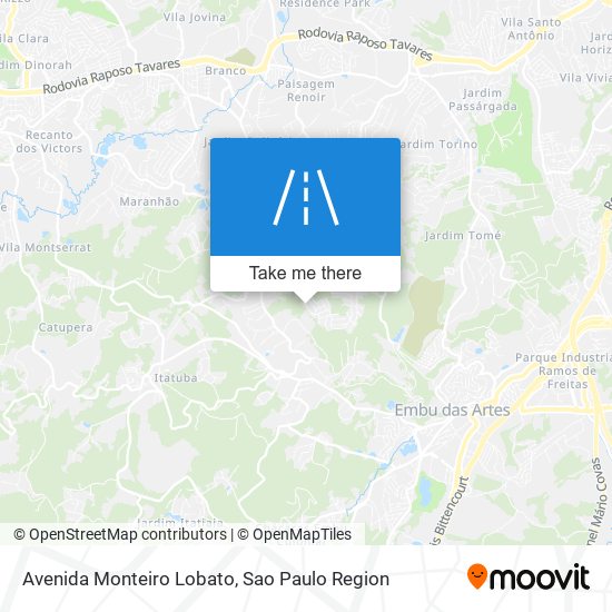 Mapa Avenida Monteiro Lobato