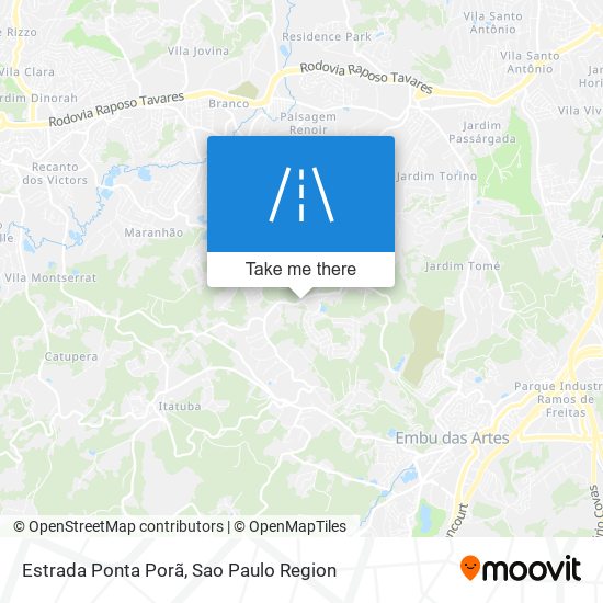 Estrada Ponta Porã map