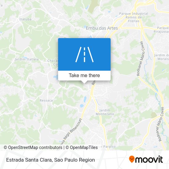 Estrada Santa Clara map
