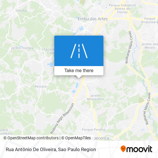 Mapa Rua Antônio De Oliveira