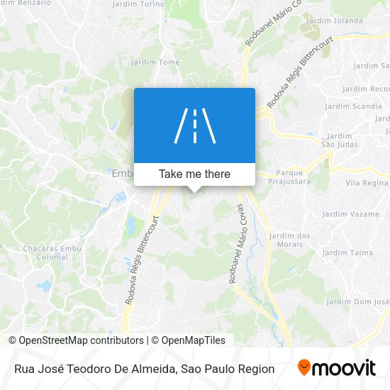 Rua José Teodoro De Almeida map