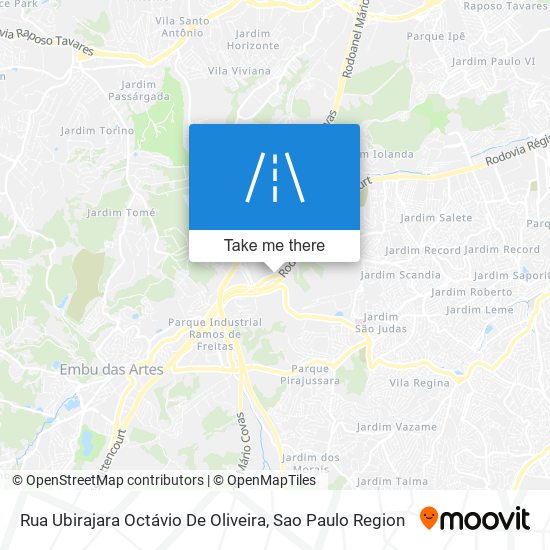 Mapa Rua Ubirajara Octávio De Oliveira