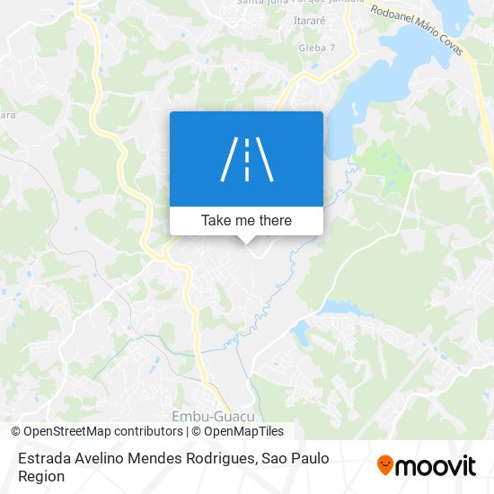 Mapa Estrada Avelino Mendes Rodrigues