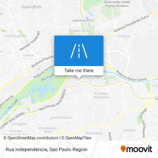 Rua Independência map