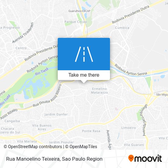 Rua Manoelino Teixeira map