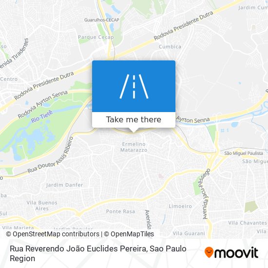 Mapa Rua Reverendo João Euclides Pereira