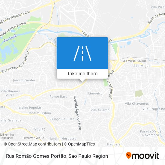 Mapa Rua Romão Gomes Portão