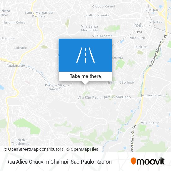 Mapa Rua Alice Chauvim Champi