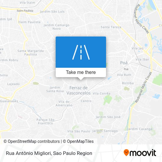 Rua Antônio Migliori map