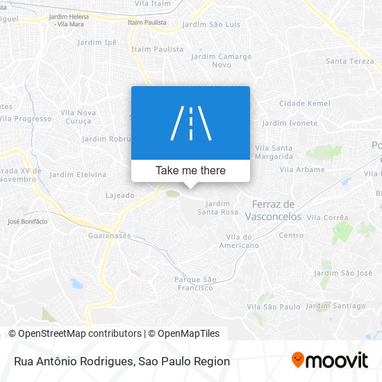 Rua Antônio Rodrigues map