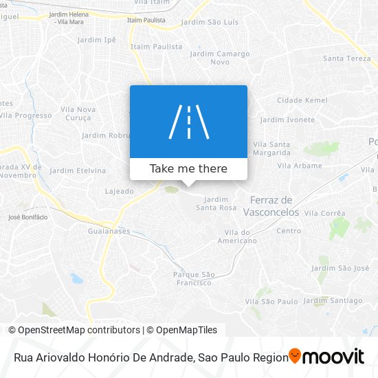 Rua Ariovaldo Honório De Andrade map