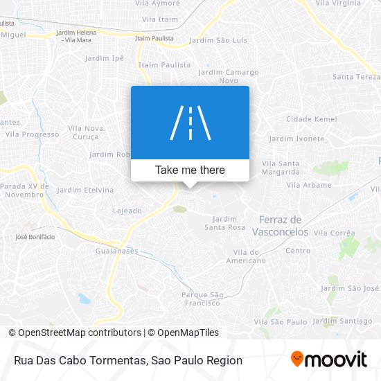 Mapa Rua Das Cabo Tormentas