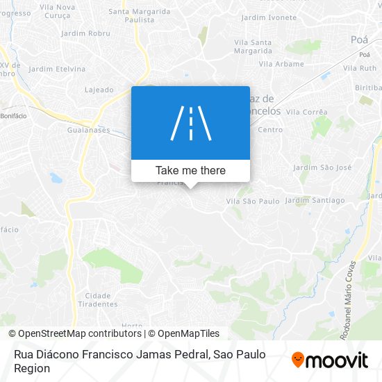 Mapa Rua Diácono Francisco Jamas Pedral