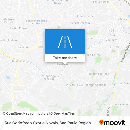 Mapa Rua Godofredo Ozório Novais