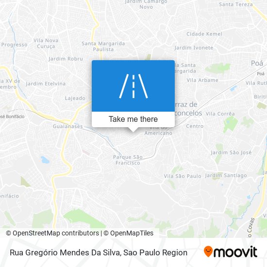 Mapa Rua Gregório Mendes Da Silva