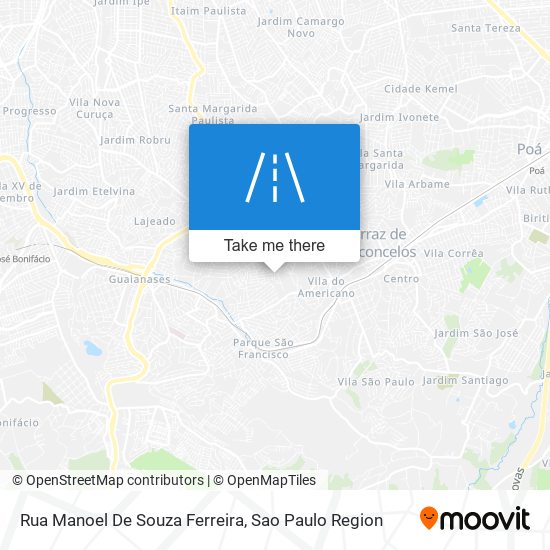 Mapa Rua Manoel De Souza Ferreira