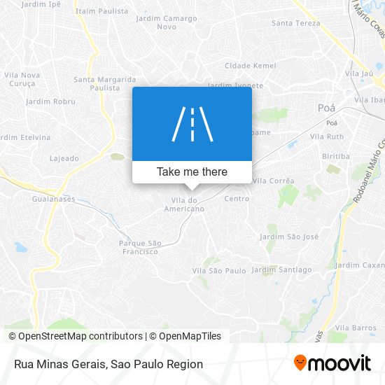 Mapa Rua Minas Gerais