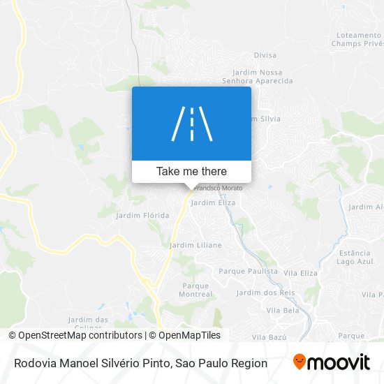 Mapa Rodovia Manoel Silvério Pinto