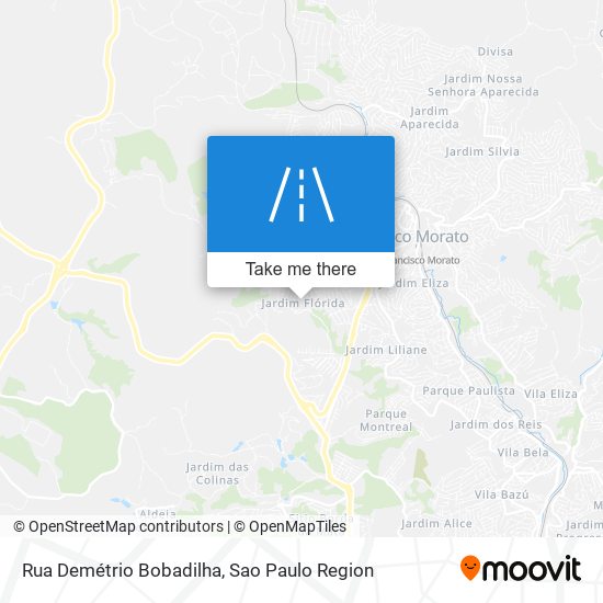 Mapa Rua Demétrio Bobadilha