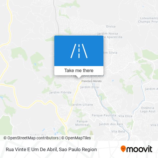 Rua Vinte E Um De Abril map