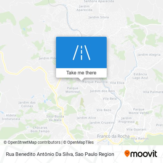 Mapa Rua Benedito Antônio Da Silva