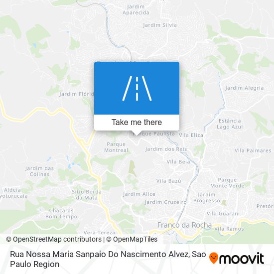 Rua Nossa Maria Sanpaio Do Nascimento Alvez map