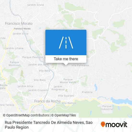 Mapa Rua Presidente Tancredo De Almeida Neves