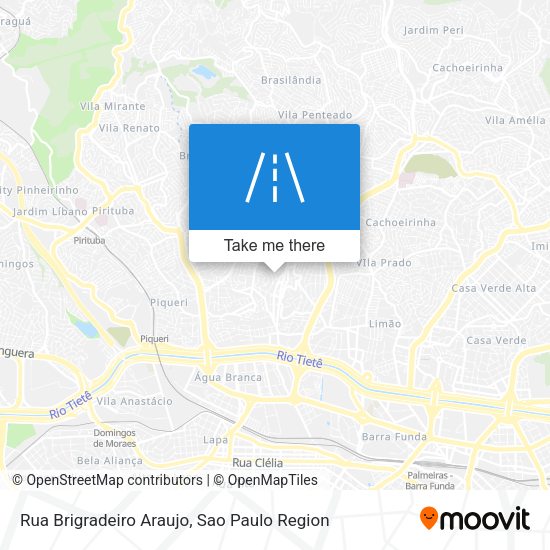 Rua Brigradeiro Araujo map