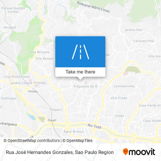 Mapa Rua José Hernandes Gonzales