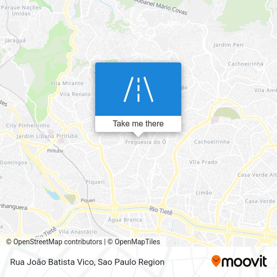 Rua João Batista Vico map