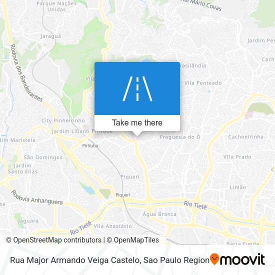 Rua Major Armando Veiga Castelo map