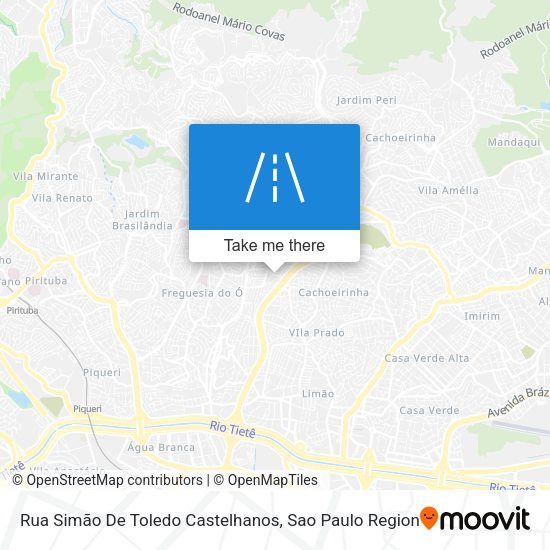 Rua Simão De Toledo Castelhanos map