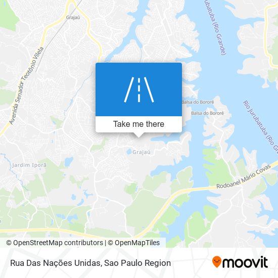 Mapa Rua Das Nações Unidas