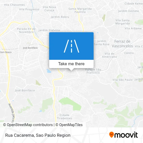 Rua Cacarema map