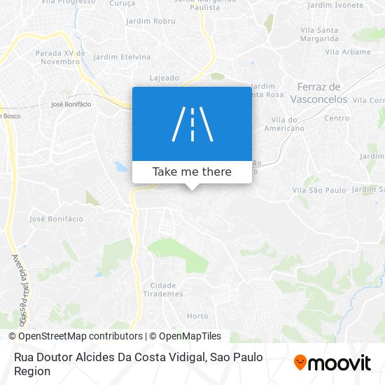 Rua Doutor Alcides Da Costa Vidigal map