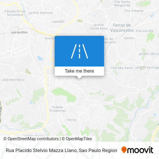 Rua Placido Stelvio Mazza Llano map